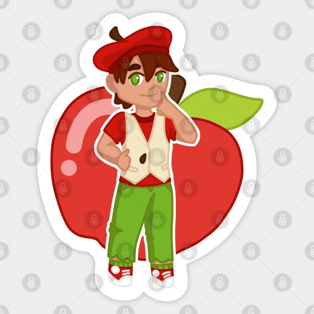 Aiden Apple - Fruity Friends Sticker by ncprocter